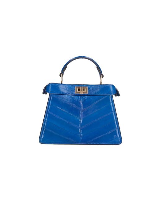 Fendi Blue Shoulder Bag "Peekaboo Iseeu"