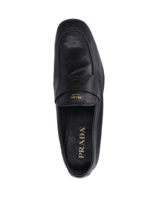 Prada Black Logo Loafers for men