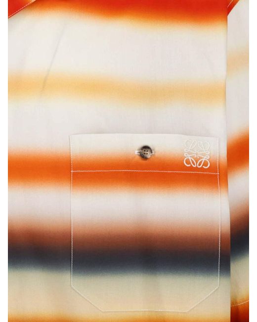 Loewe Orange Cotton Poplin Shirt for men