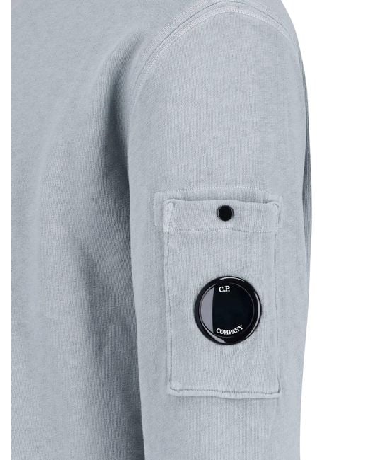 C P Company Blue Logo Sweatshirt for men