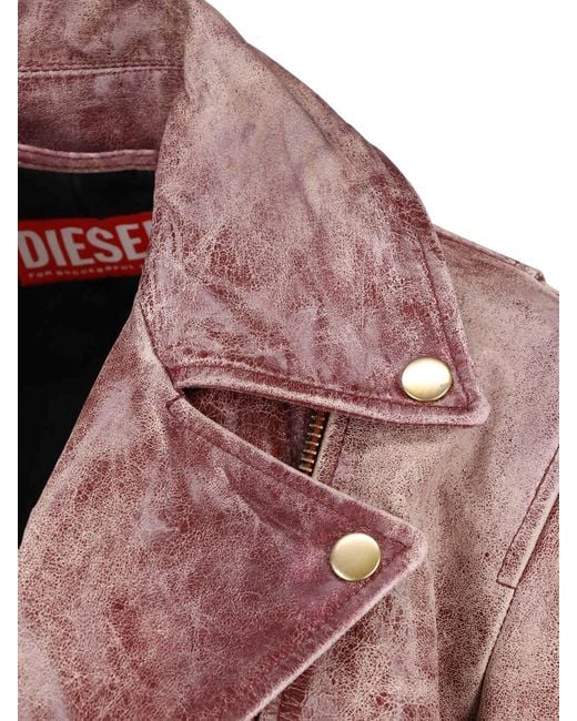 DIESEL Red Biker Jacket