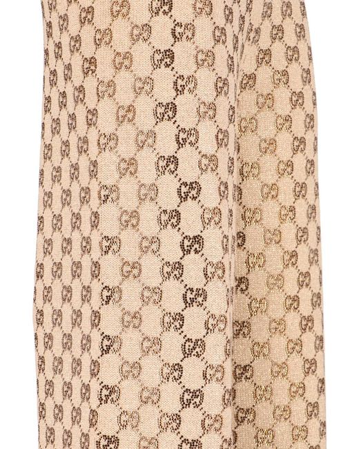 Gucci Natural Wide Knit Pants