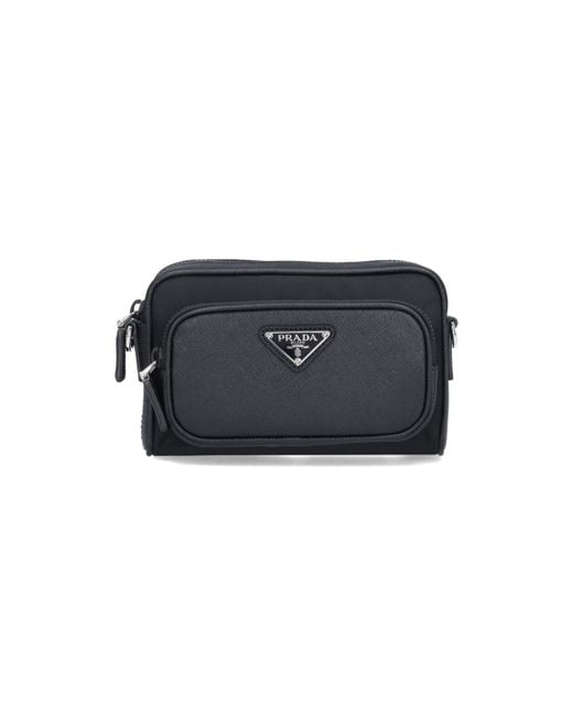 Prada Black Logo Shoulder Bag for men