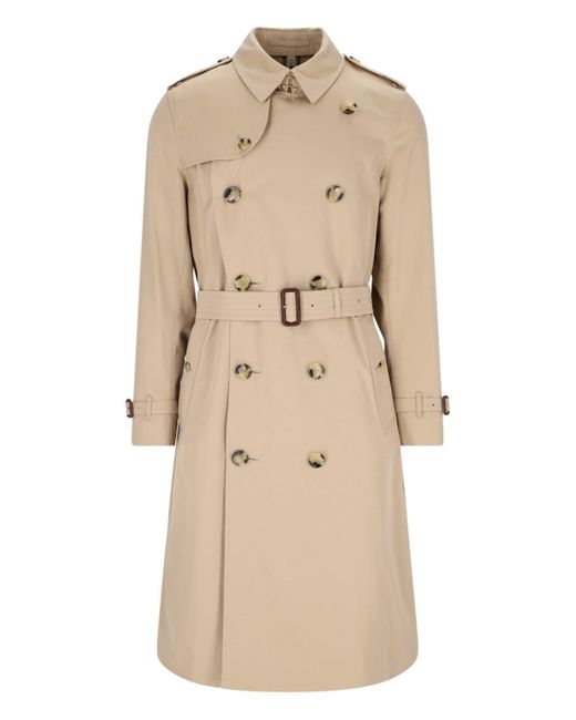 Burberry Natural Double-breasted Trench Coat for men