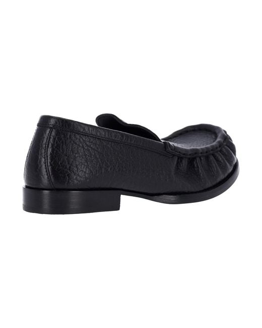 Dries Van Noten Black Leather Loafers