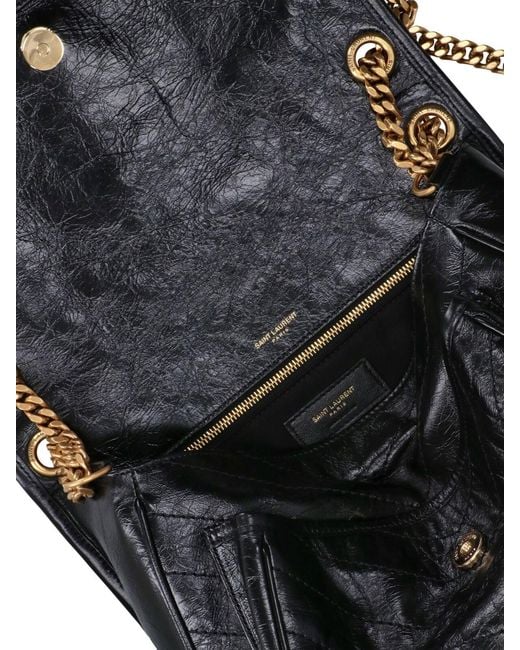 Saint Laurent Black Medium Shoulder Bag "Niki"