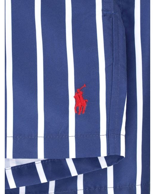 Polo Ralph Lauren Blue Beach Shorts Logo for men