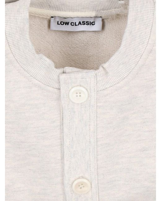 Low Classic White Button Sweatshirt