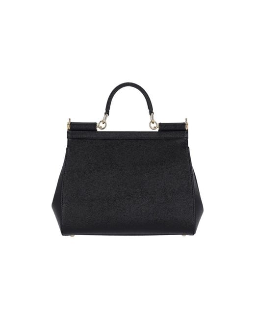 Dolce & Gabbana Black Sicily Large Handbag
