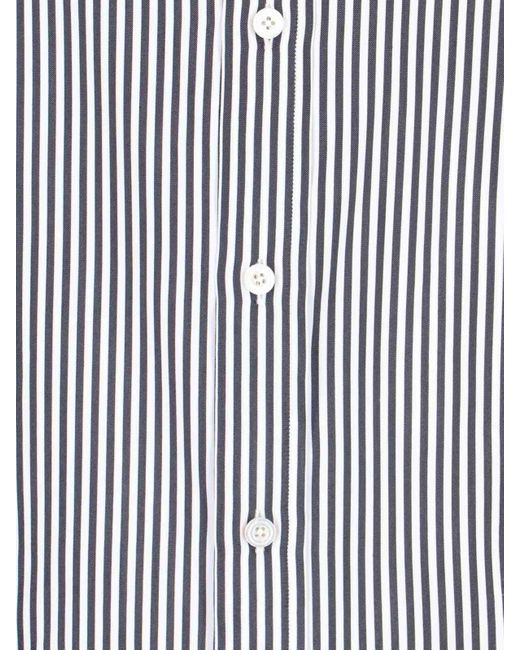 Tom Ford Blue Lightweight Cotton-Silk Button-Up Shirt With Mother-Of-Pearl Buttons for men