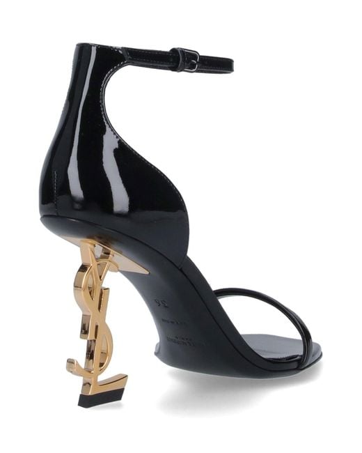 Saint Laurent White "Opyum" Sandals