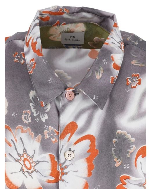 Paul Smith White Printed Shirt for men
