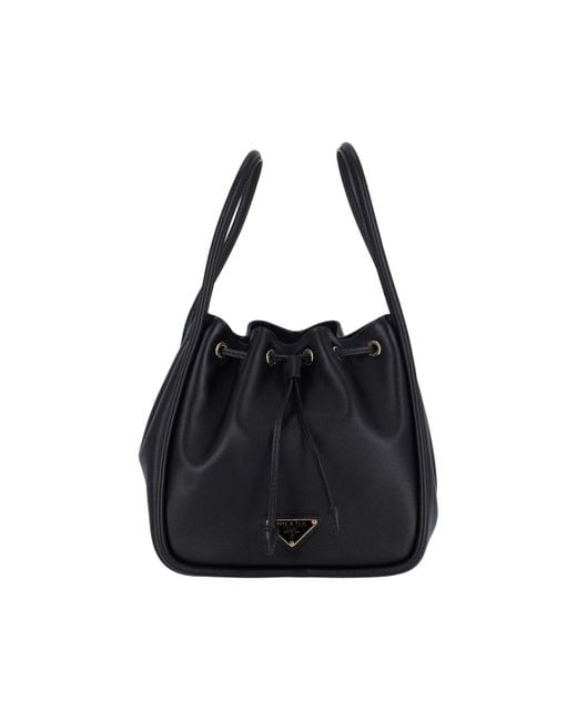 PRADA PRADA DARLING MINI BUCKET BAG IN SUEDE