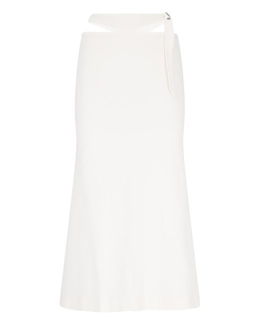 The Attico White Midi Skirt
