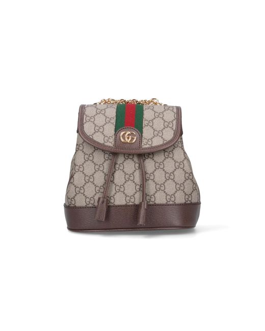 Zaino Mini "Ophidia" di Gucci in Brown
