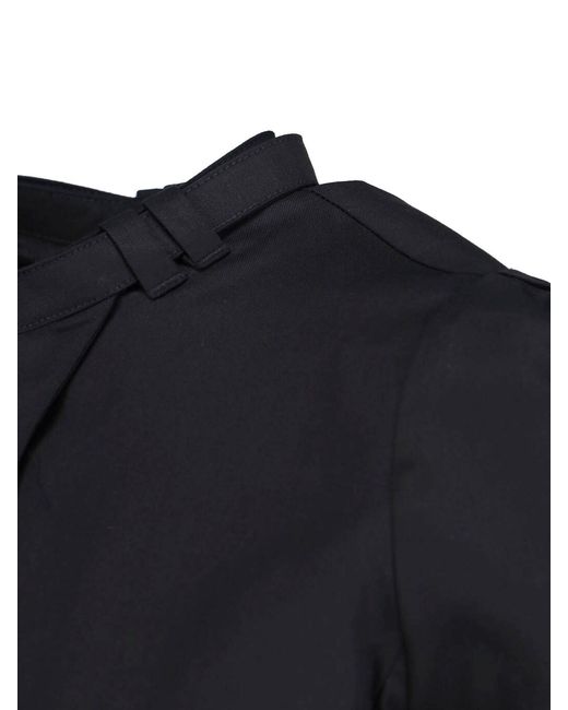DIESEL Black Lyocell Cut-Out Shirt