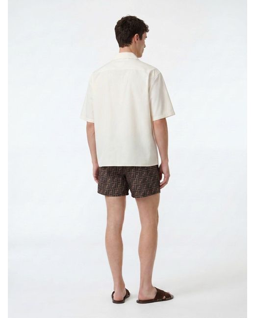 Loewe White Cotton Twill Shirt for men