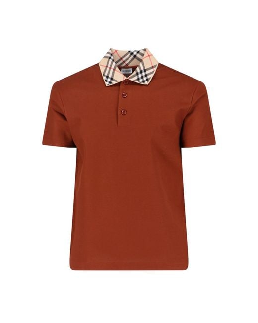 Burberry Red T-Shirts And Polos Cotton for men