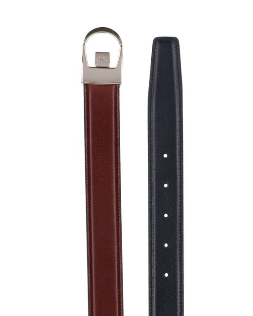 Saint Laurent Brown "Cassandre" Reversible Belt