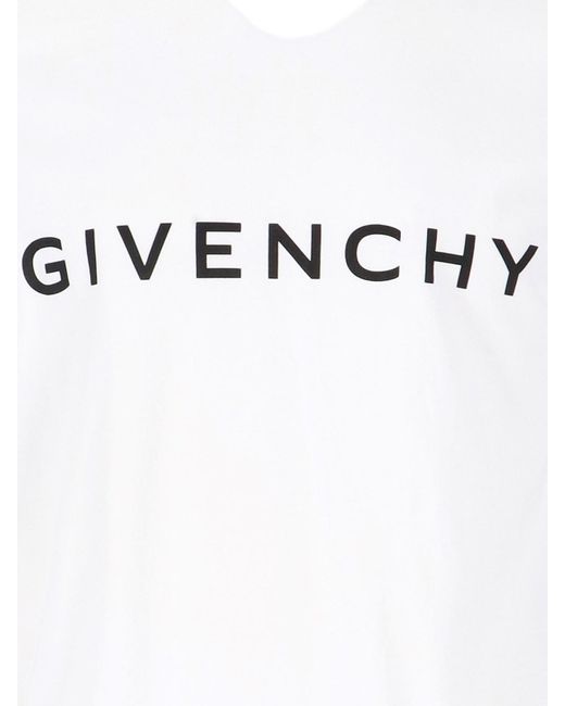 T-Shirt Stampa Logo di Givenchy in White da Uomo