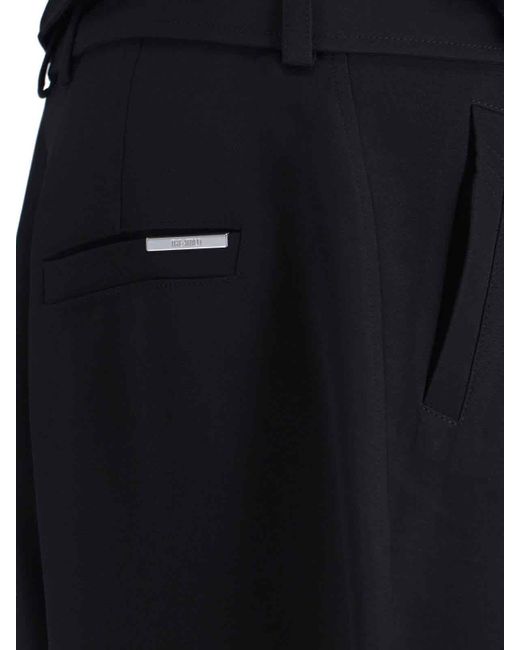 The Attico Blue Cropped Trousers With High Waist
