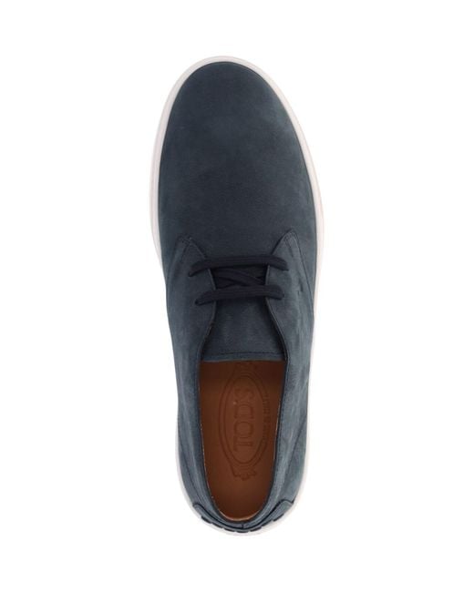 Tod's Blue Suede Sneakers for men