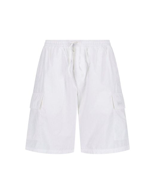 Autry White Cargo Jogger Shorts for men