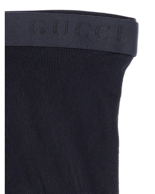 Gucci Gg-pattern Tights - Black