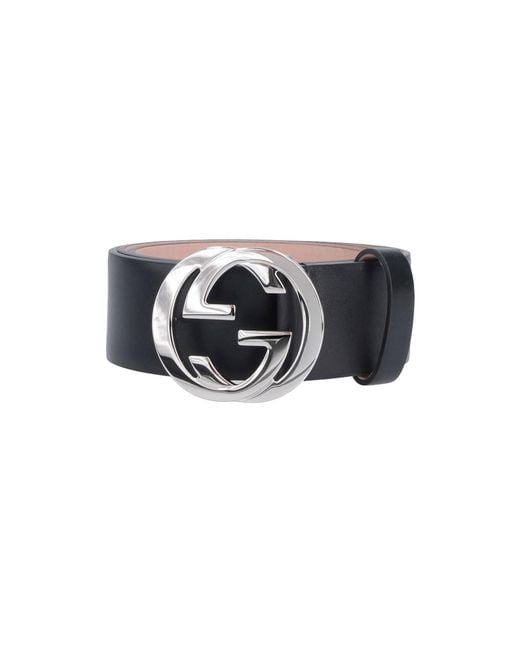 Gucci Black Belt "Interlocking Gg" for men