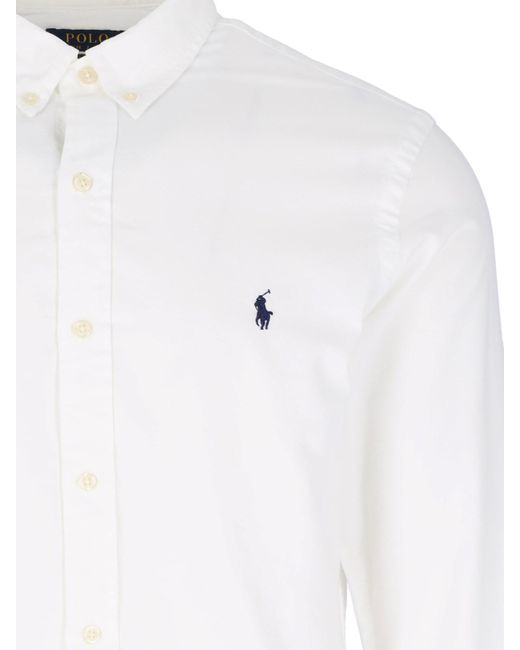 Camicia Logo di Polo Ralph Lauren in White da Uomo