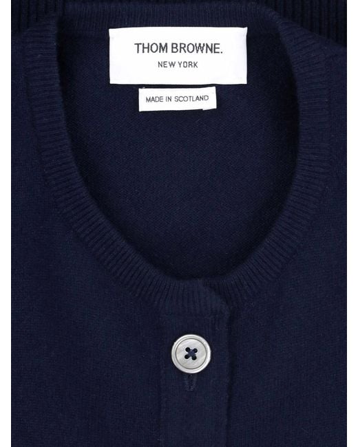 Thom Browne Blue Cardigan "4-Bar"