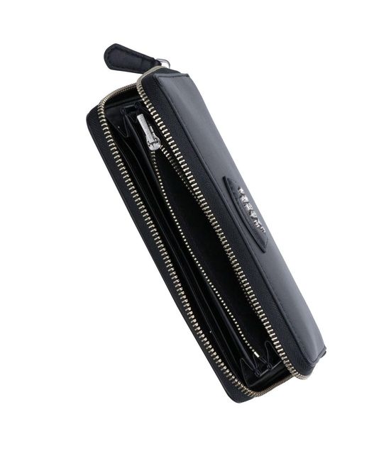 Marc Jacobs Black Split Cow Leather Wallet With Polyurethane Coating