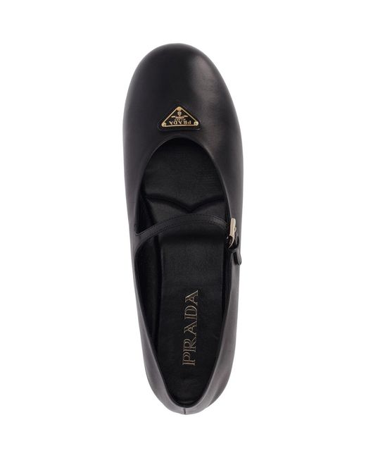 Prada Black Lambskin Ballerinas