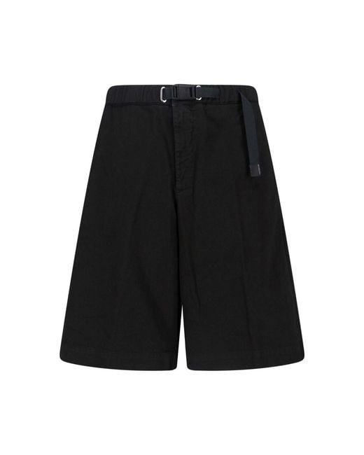 White Sand Black Belt Shorts for men