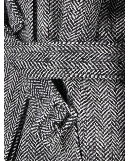 Lardini Gray Wool Coat