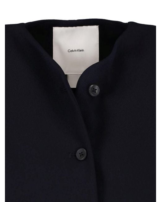 Calvin Klein Black Button Top