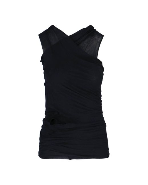 Tank Top Halter di Rick Owens in Black