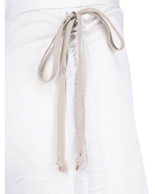 Rick Owens White Draped Maxi Skirt