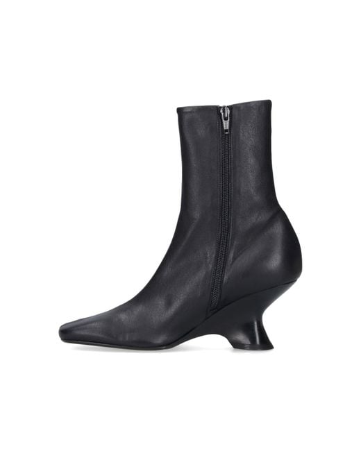 Stivaletti In Pelle di Dries Van Noten in Black