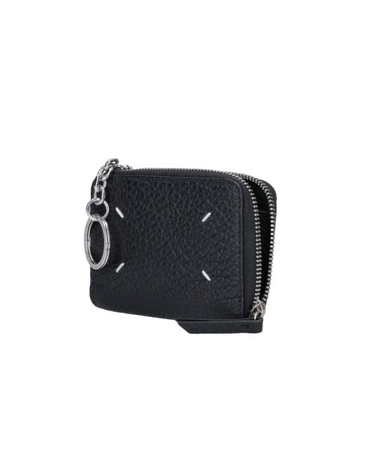Maison Margiela Black Zip Wallet "Four Stitches"