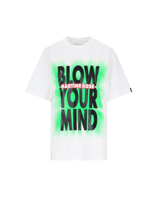 T-Shirt "Blow Your Mind" di Martine Rose in Green