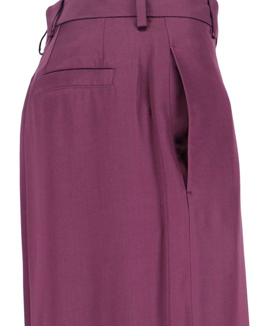 Dries Van Noten Purple Tailored Trousers