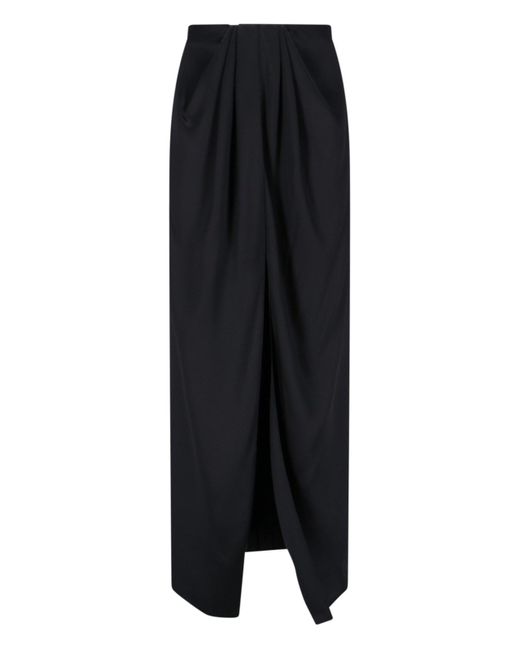 Giorgio Armani Black Silk Maxi Skirt