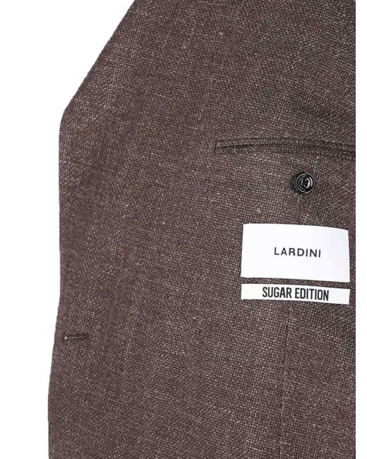 Lardini Brown Double-Breasted Blazer for men