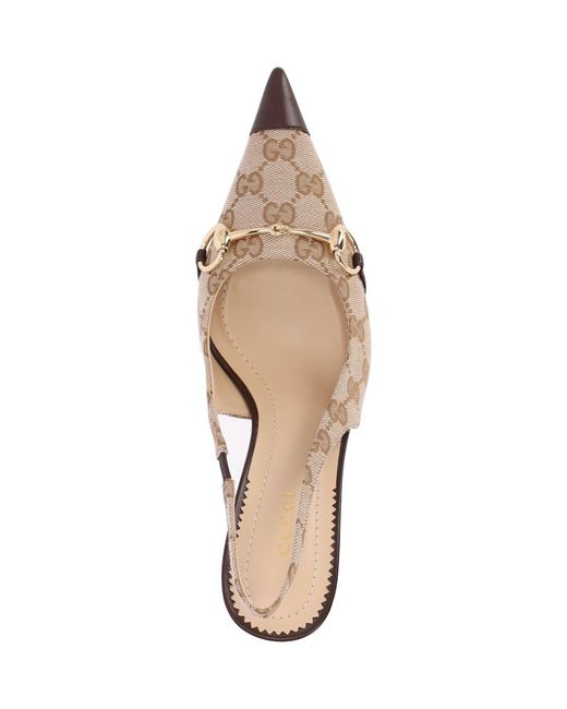 Gucci Metallic Slingback Pumps