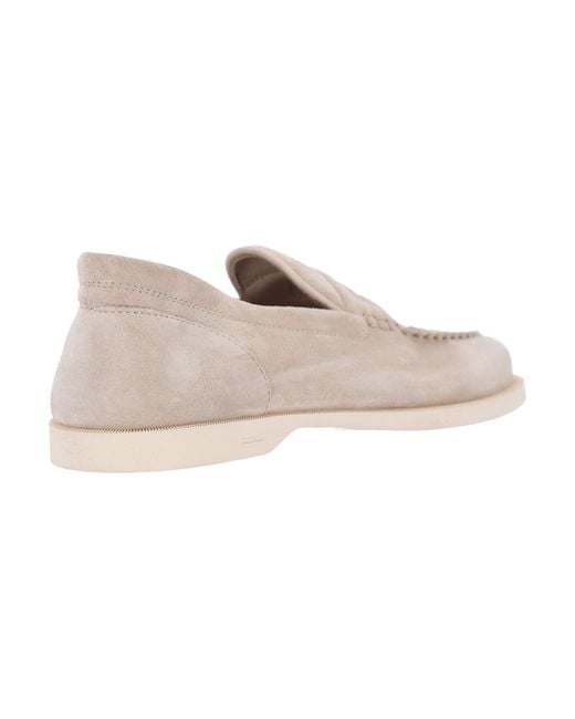 John Lobb White Flat Shoes Leather for men
