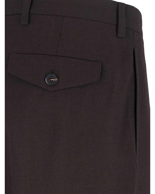 Prada Gray Virgin Wool Pants for men