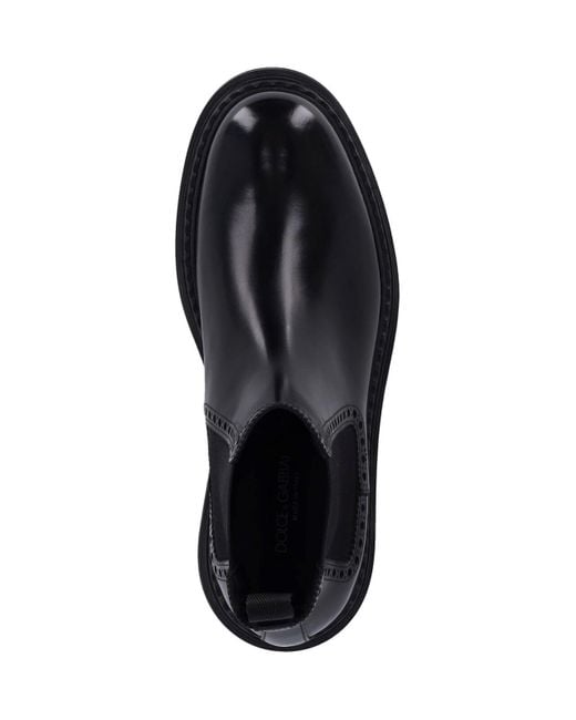 Dolce & Gabbana Black Boots Outer: Calf Leather for men
