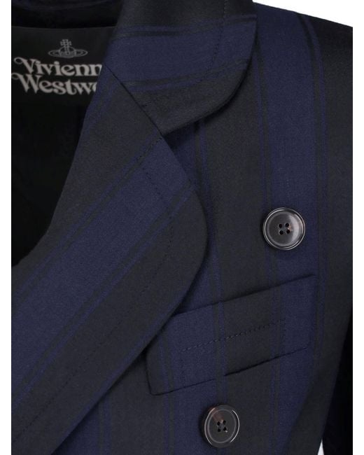 Vivienne Westwood Blue Tailored Double-Breasted Blazer Jacket