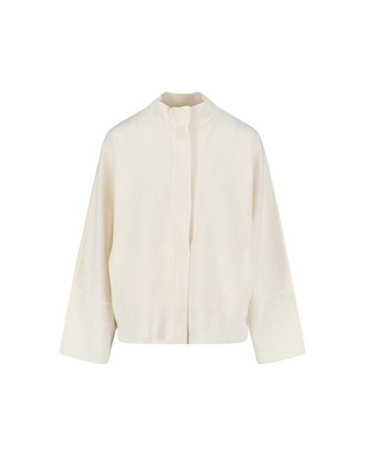 Max Mara White Virgin Wool Cardigan